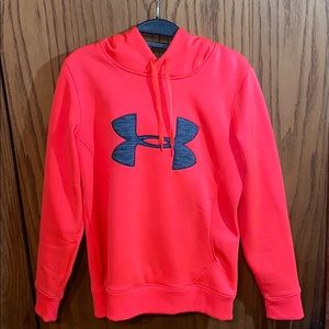 Bright pink Under Armor hoodie